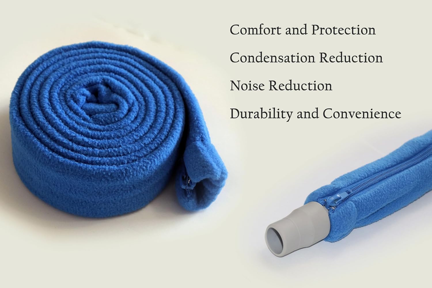 CPAP Hose Cover with 4 Holding Clips, Soft Fleece Tubing Wrap Insulator with Zipper, Universal and fit All CPAP 6ft tubing, Comfortable CPAP Supplies, CPAP Accessories, - Image 2