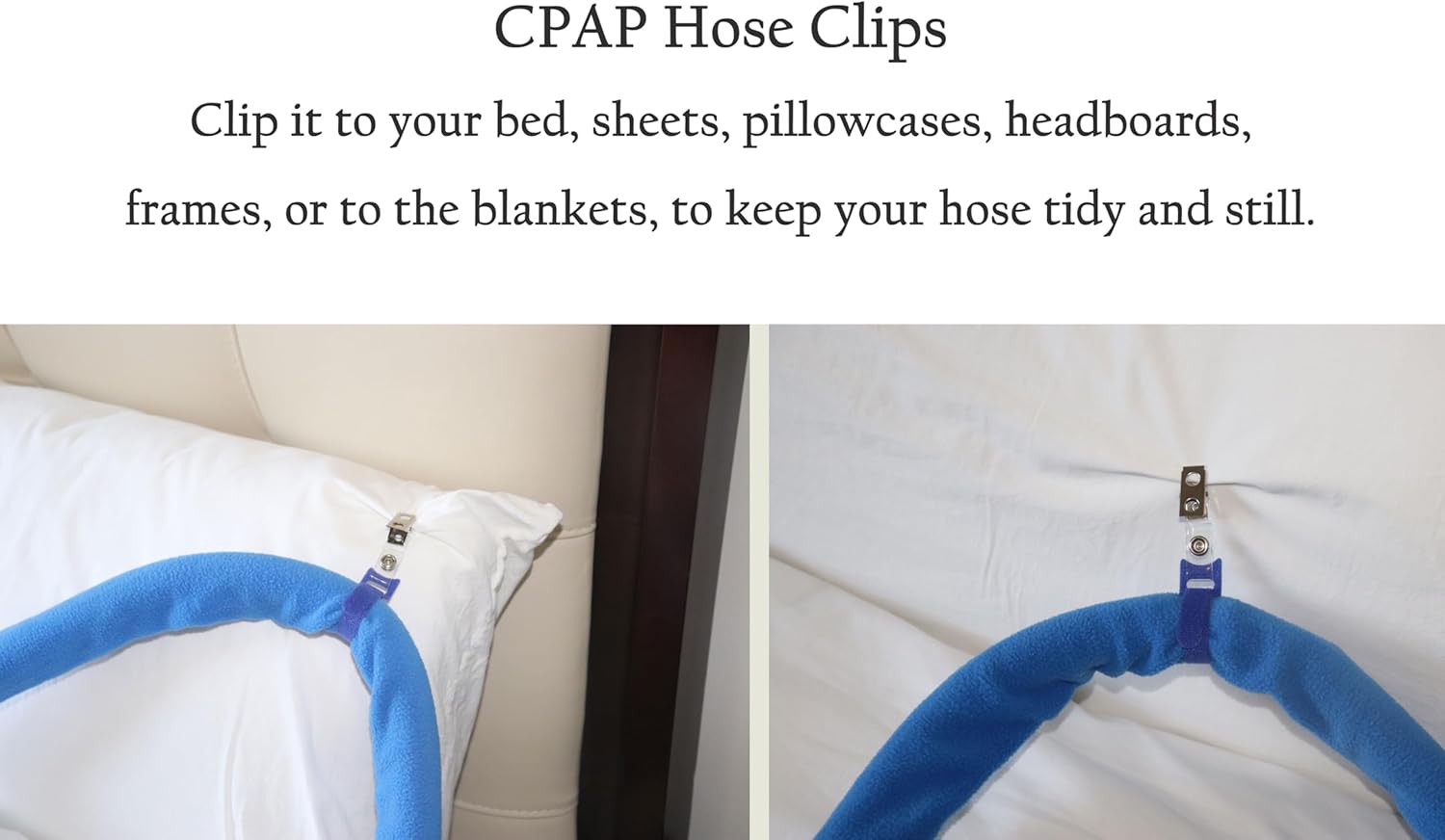 CPAP Hose Cover with 4 Holding Clips, Soft Fleece Tubing Wrap Insulator with Zipper, Universal and fit All CPAP 6ft tubing, Comfortable CPAP Supplies, CPAP Accessories, - Image 3