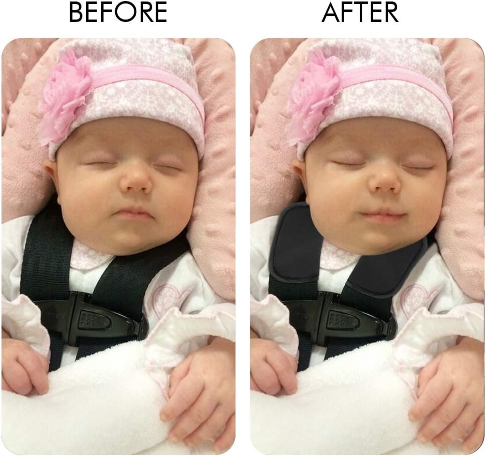 Car Seat Strap Pads for Baby Toddler Kids, Car Seat Strap Covers, Soft Car Seat Straps Shoulder Pads for All Baby Car Seats, Stroller, Pushchair, High Chair - Image 3