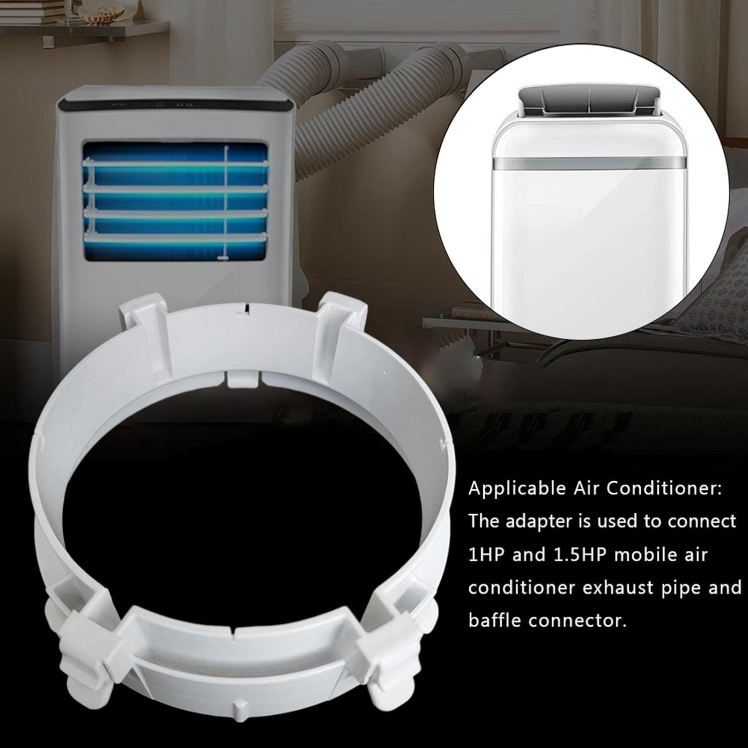 Air Conditioning Exhaust Hose Adapter, Number 2 Portable Air Conditioning Pipe Connector for Midea, Air Conditioner Window Adapter Exhaust Hose Connector Tube Connector - Image 8