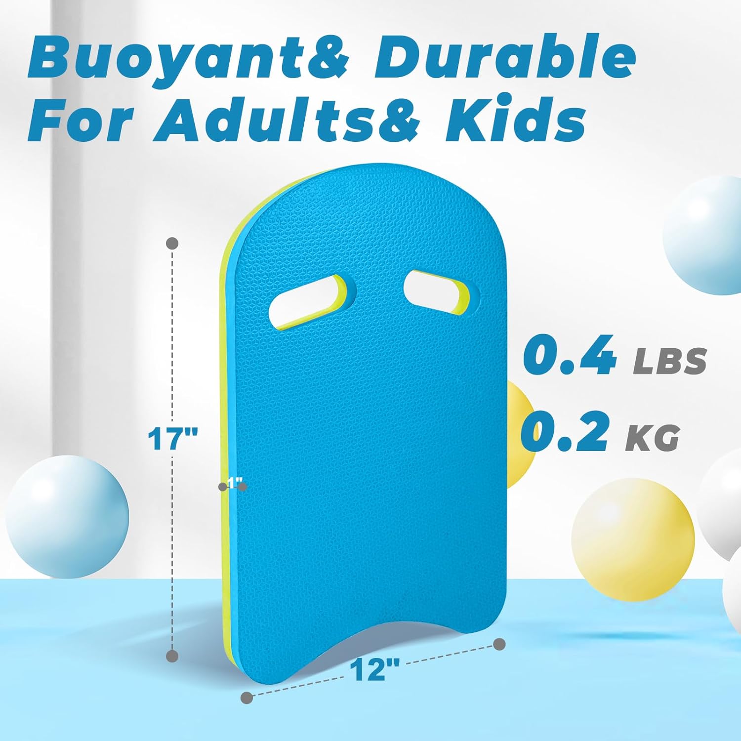 2025 Swimming Kickboard, Training Aid Board for Swimming and Exercise Training, U Design Kick Boards Easy to Grip, Durable EVA Safty Kickboard for Adults - Image 2