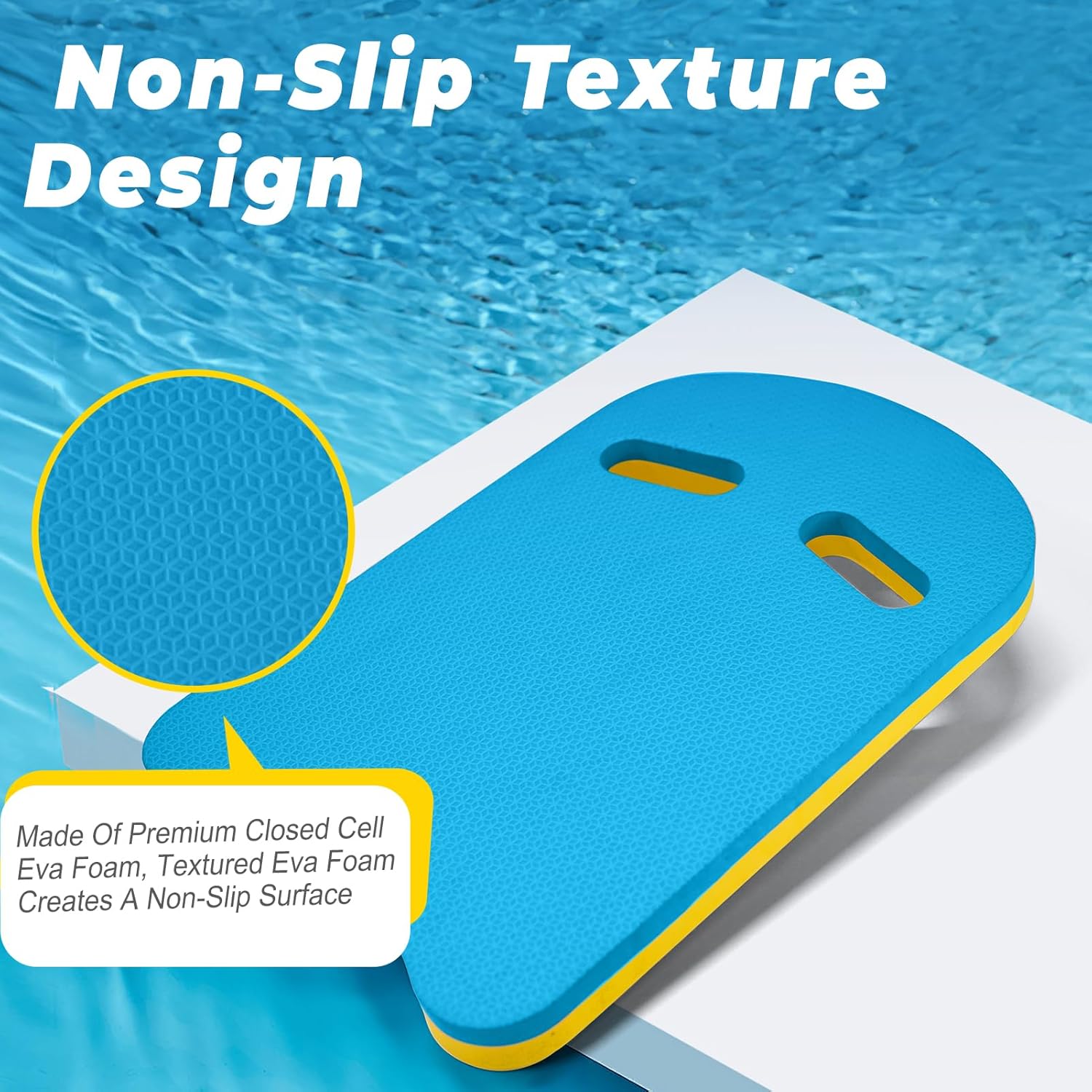 2025 Swimming Kickboard, Training Aid Board for Swimming and Exercise Training, U Design Kick Boards Easy to Grip, Durable EVA Safty Kickboard for Adults - Image 5