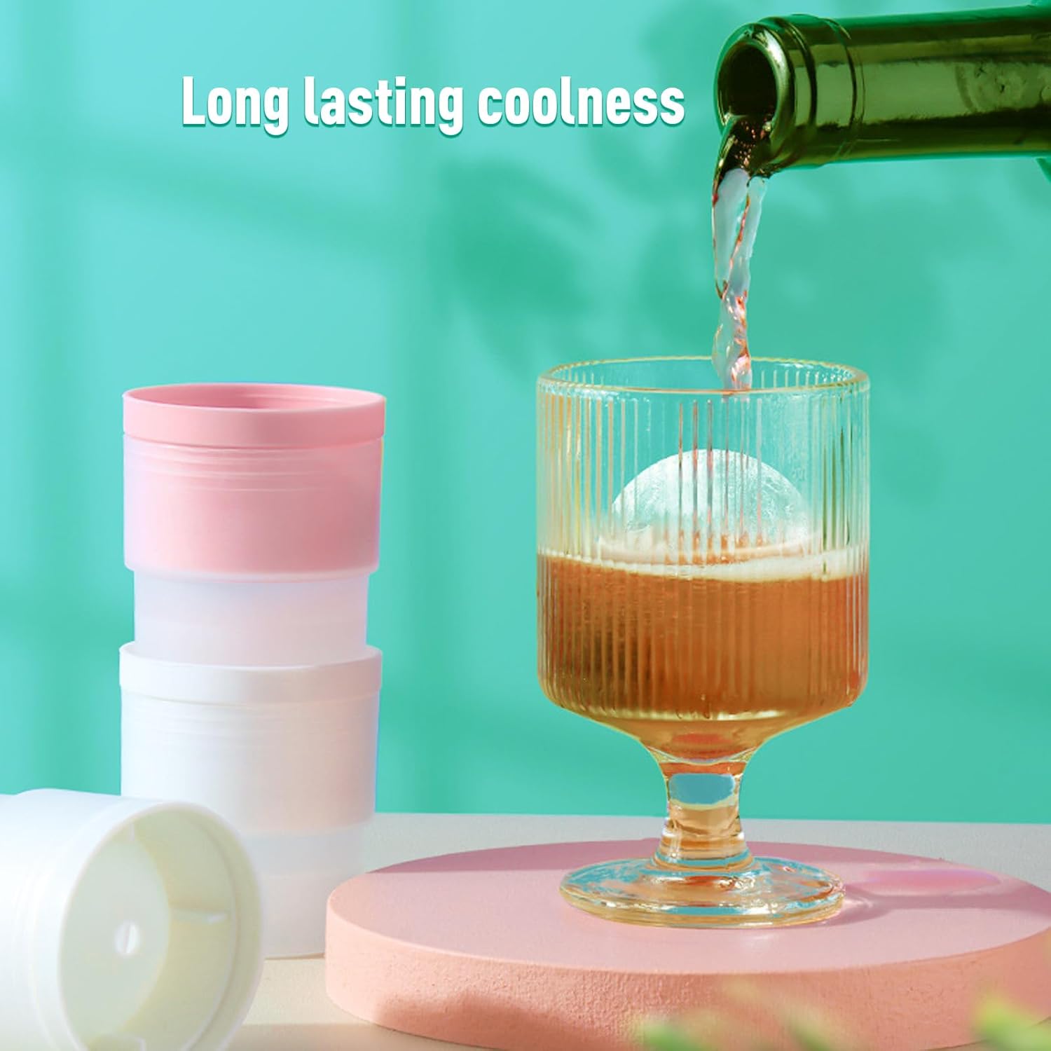 Large Ice Ball Molds 6 PCS - Silicone Spherical Ice Cube Trays for Whiskey, Cocktails, Cold Drinks - Freezer Safe Ice Maker for Refrigerator & Baby Food Storage - Image 6