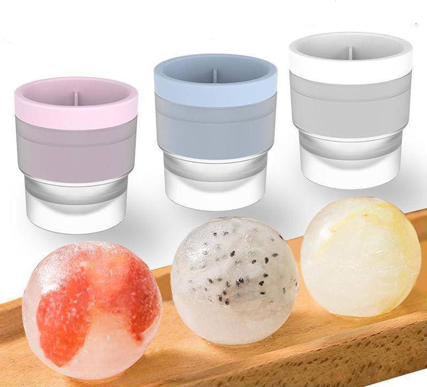 Large Ice Ball Molds 6 PCS - Silicone Spherical Ice Cube Trays for Whiskey, Cocktails, Cold Drinks - Freezer Safe Ice Maker for Refrigerator & Baby Food Storage - Image 7