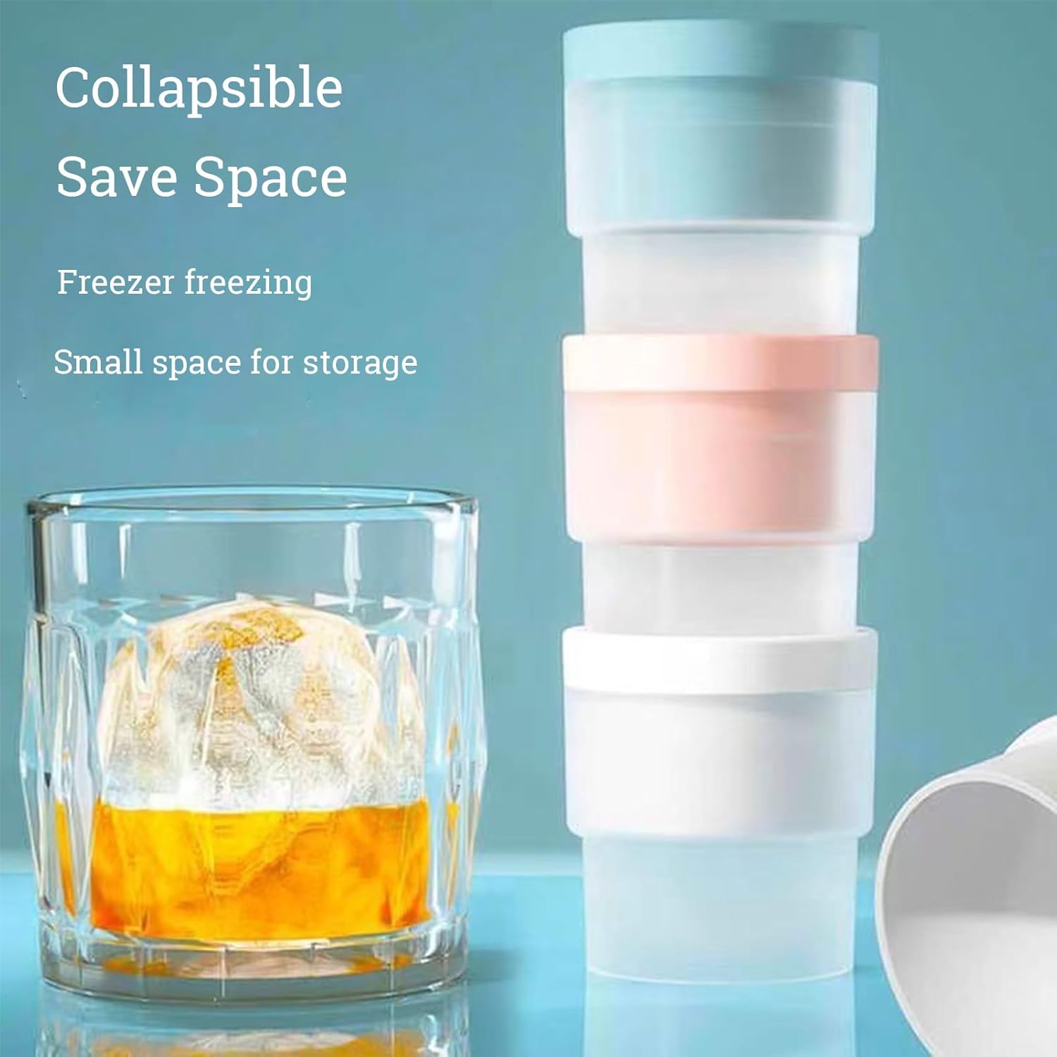 Large Ice Ball Molds 6 PCS - Silicone Spherical Ice Cube Trays for Whiskey, Cocktails, Cold Drinks - Freezer Safe Ice Maker for Refrigerator & Baby Food Storage - Image 8