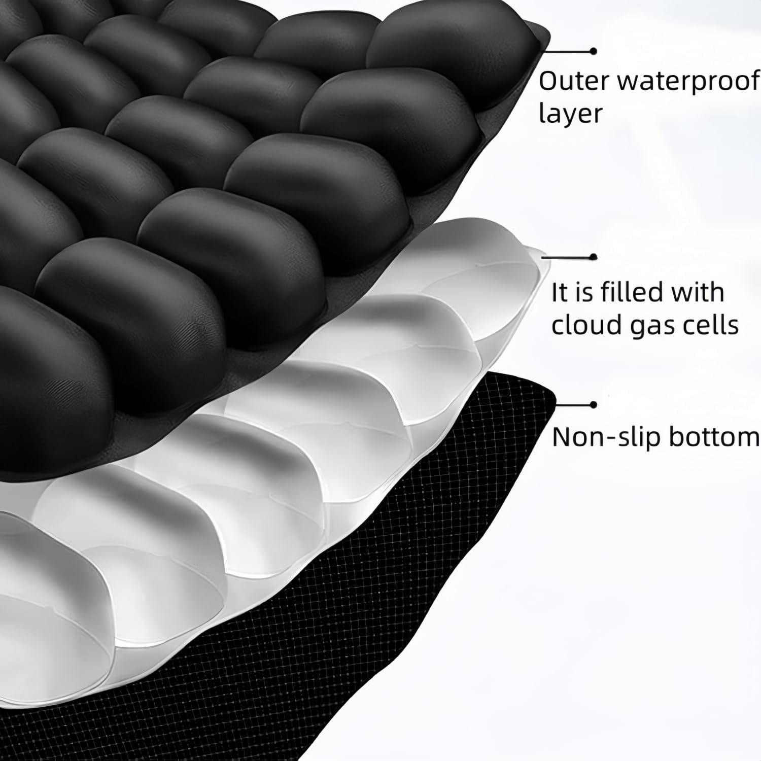 3D Air Cell Travel Cushion - Inflatable Seat Cushion for Airplane, Car, Office Chair, and Wheelchair - Image 6