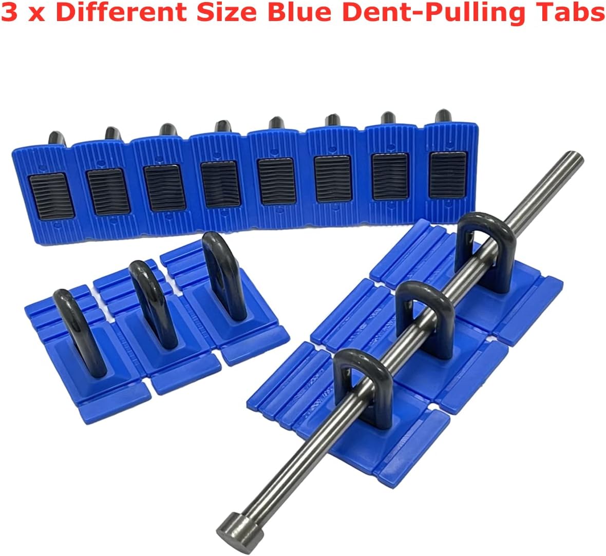 Paintless Dent Repair Tool Car Dent Puller Kit Heavy Duty Auto Body Dent Remover Glue Pulling Tabs Blue Gule Pull Tabs Powerful Body Repair Dent Removal Tools DIY Hand Tool for Car Dent Repair - Image 3