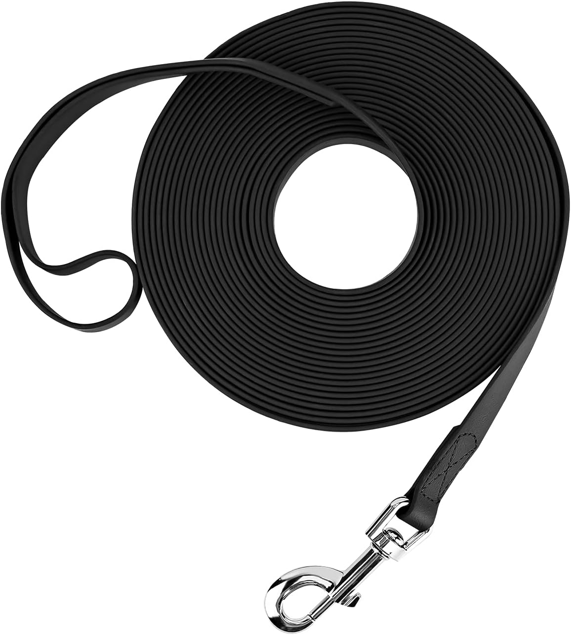 Waterproof Long Leash Durable Dog Recall Training Lead Great for Outdoor Hiking, Training, Yard, Beach and Swimming (Black, 30ft) - Image 1