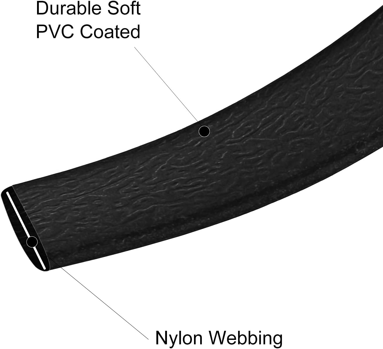 Waterproof Long Leash Durable Dog Recall Training Lead Great for Outdoor Hiking, Training, Yard, Beach and Swimming (Black, 30ft) - Image 3