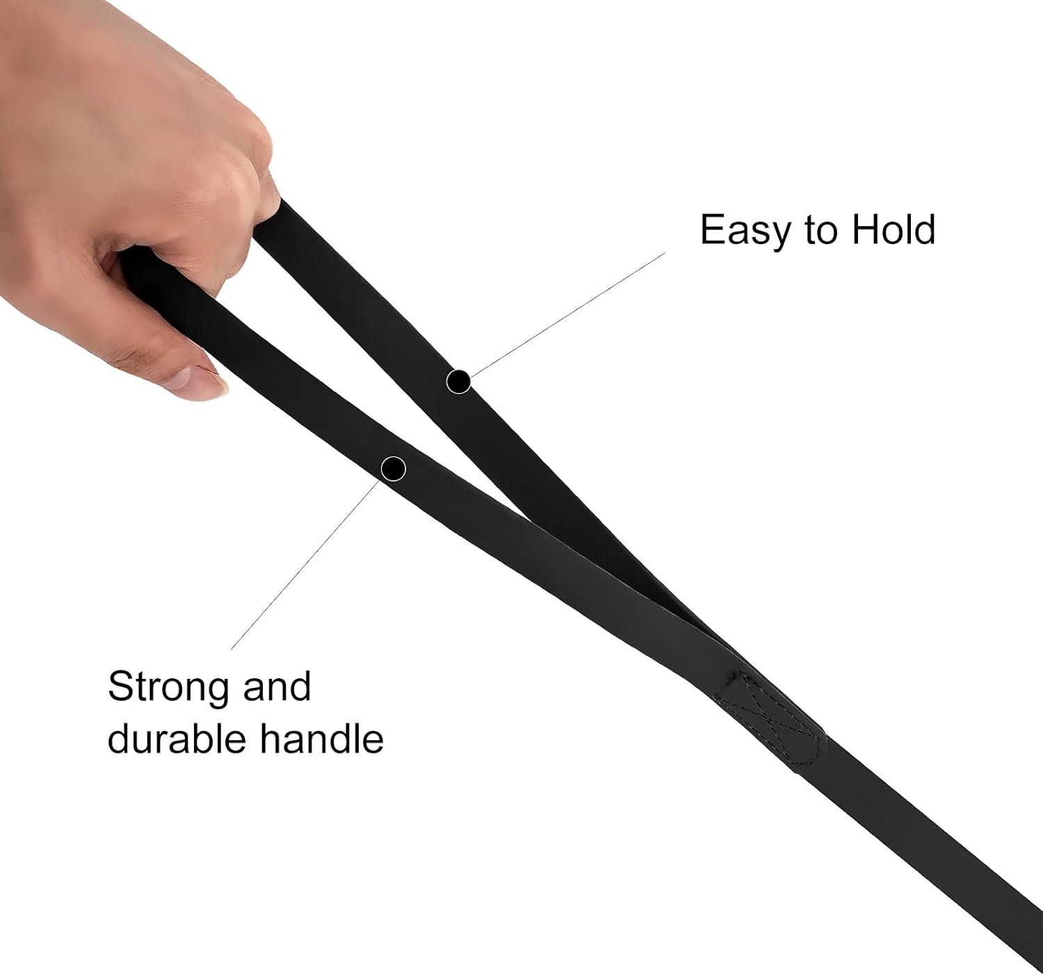 Waterproof Long Leash Durable Dog Recall Training Lead Great for Outdoor Hiking, Training, Yard, Beach and Swimming (Black, 30ft) - Image 4