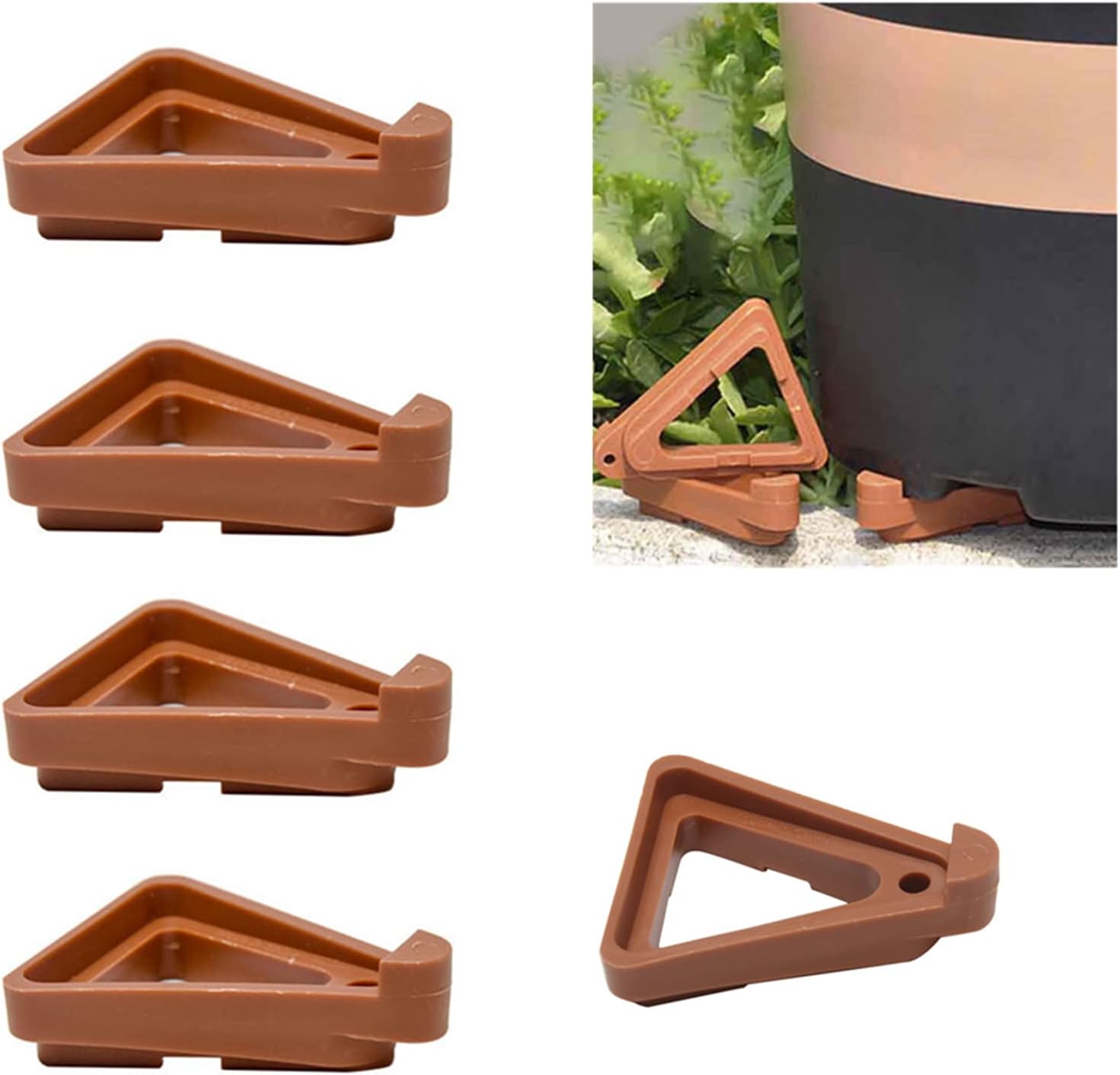 24pcs Plant Pot Feet, Invisible Flower Pot Risers, Non-Slip Pot Toes Supports for Indoor Outdoor Gardening Plant Container Small to Large Flower Planters - Image 1