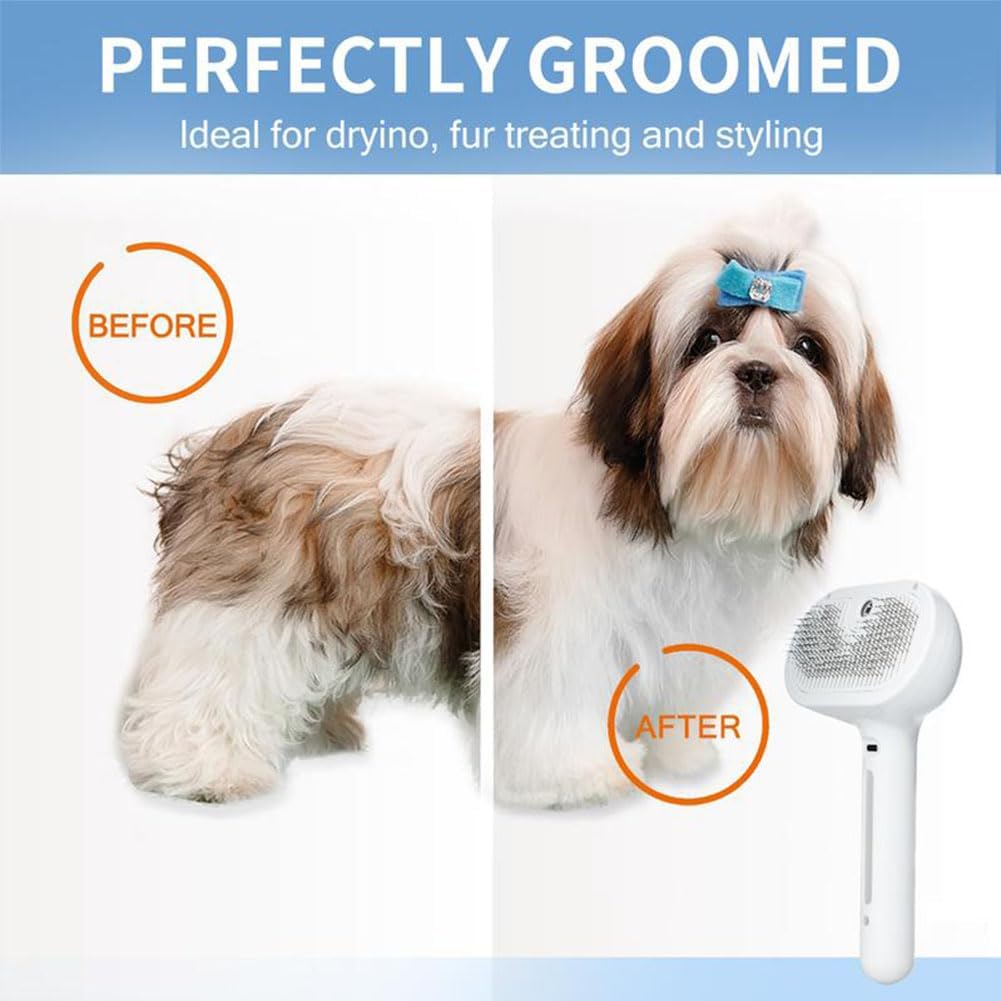 Kivori Pet Grooming Brush, Kivori All in One Pet Grooming Brush, 3-in-1 Pet Water Steam Spray Grooming Comb for Cats and Dogs (2pcs-a) - Image 3