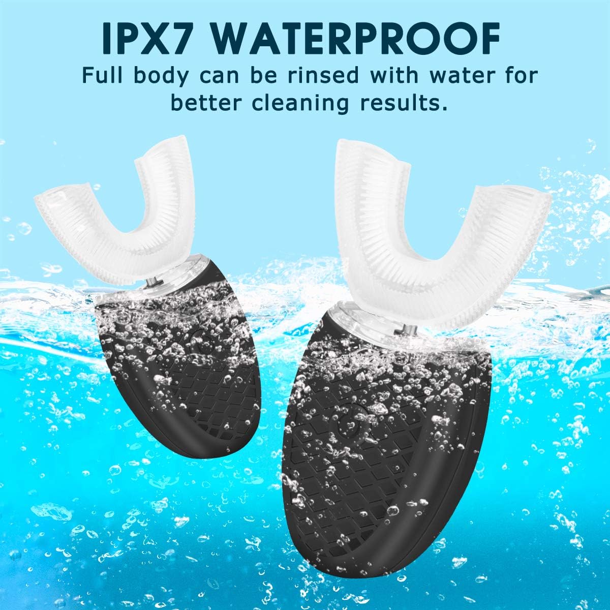 Ultrasonic Electric Toothbrush Adults, Automatic Toothbrush U Shaped Whole Mouth Cleaning Teeth Whitening Hands Free Rechargeable IPX7 Waterproof - Image 6