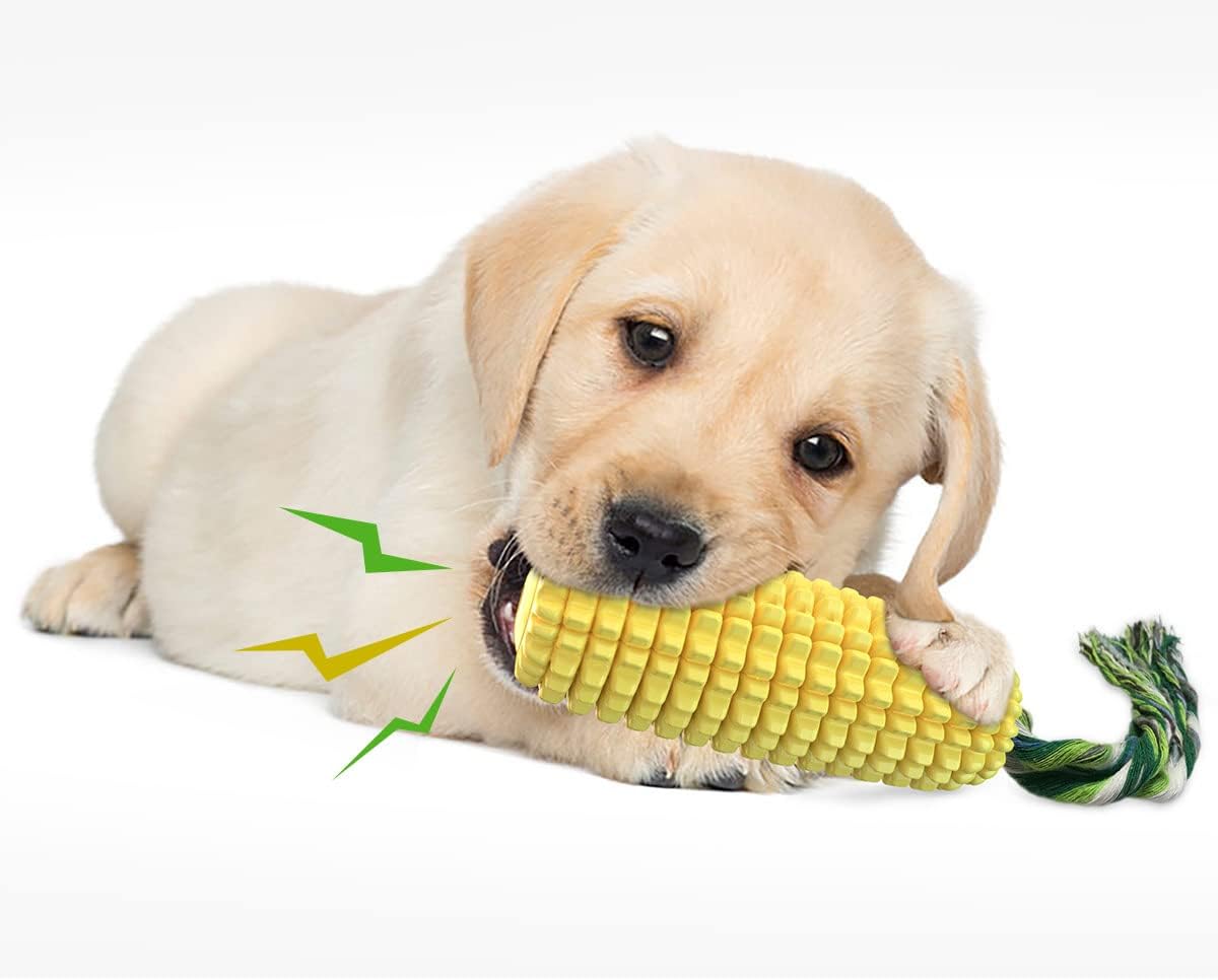 Dog Chew Toys for Aggressive Chewers, Indestructible Tough Durable Squeaky Interactive Dog Toys, Puppy Teeth Chew Corn Stick Toy for Small Medium Large Breed - Image 4
