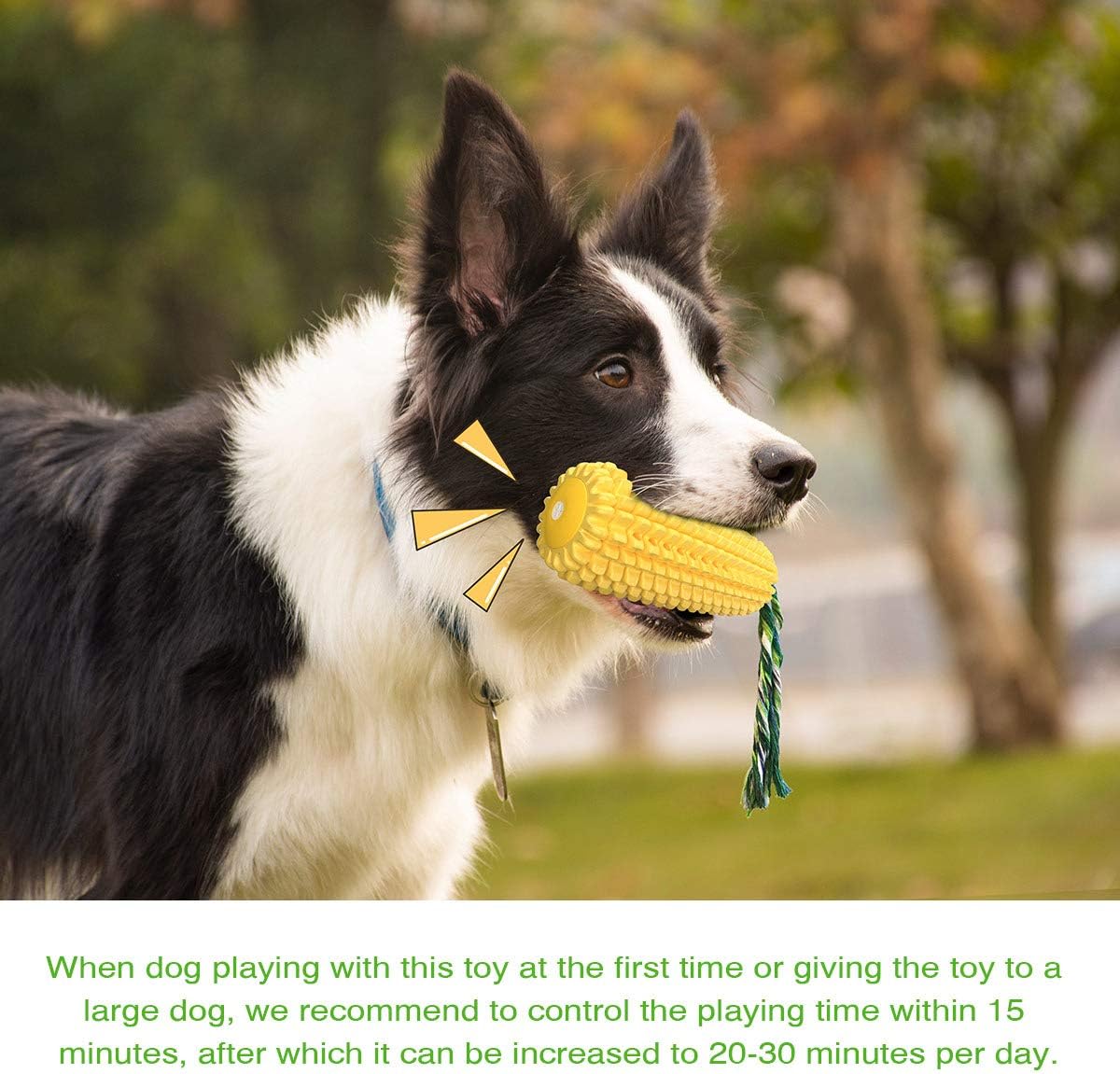 Dog Chew Toys for Aggressive Chewers, Indestructible Tough Durable Squeaky Interactive Dog Toys, Puppy Teeth Chew Corn Stick Toy for Small Medium Large Breed - Image 6