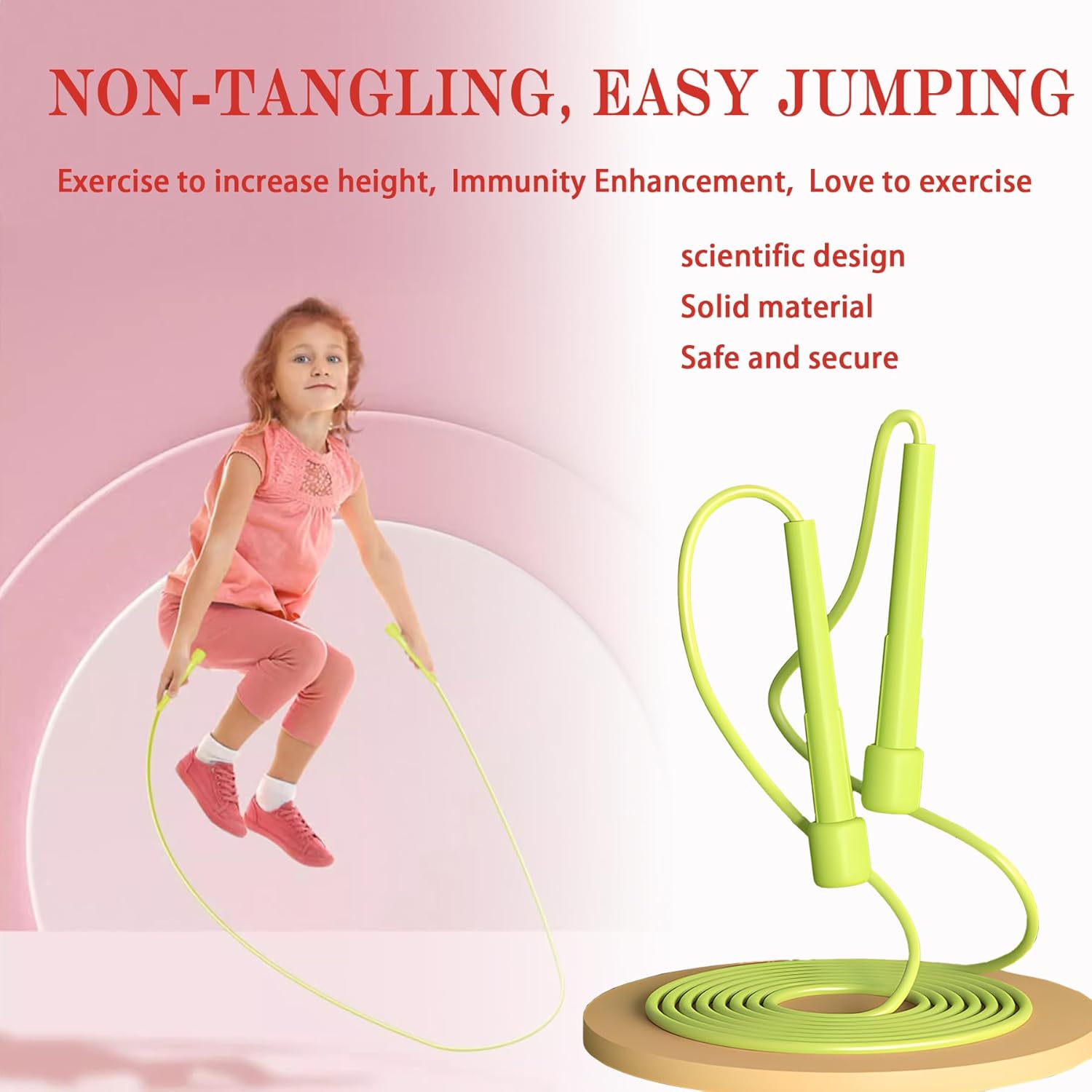 Kids Jump Rope, 3-Pack Set, Jump Rope for Kids 8-12, Beginners, and Adults - Lightweight, Tangle-Free, Adjustable PVC Rope - Jump Rope Kids, Jump Rope for Women (3 pcs) - Image 6
