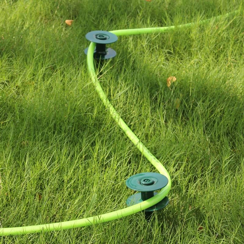 6 Pack Hose Guard Stake, 10 Inch Green ABS & Zinc Alloy Garden Hose Guide Spike with Heavy Spin Top, Protects Plants & Landscaping - Image 6