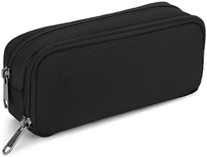 Pencil Case Large Capacity Pencil Pouch Aesthetic Pen Bag Office Stationery Organizer Simple Sturdy Multifunctional Pencil Bag for Men - Black - Image 1
