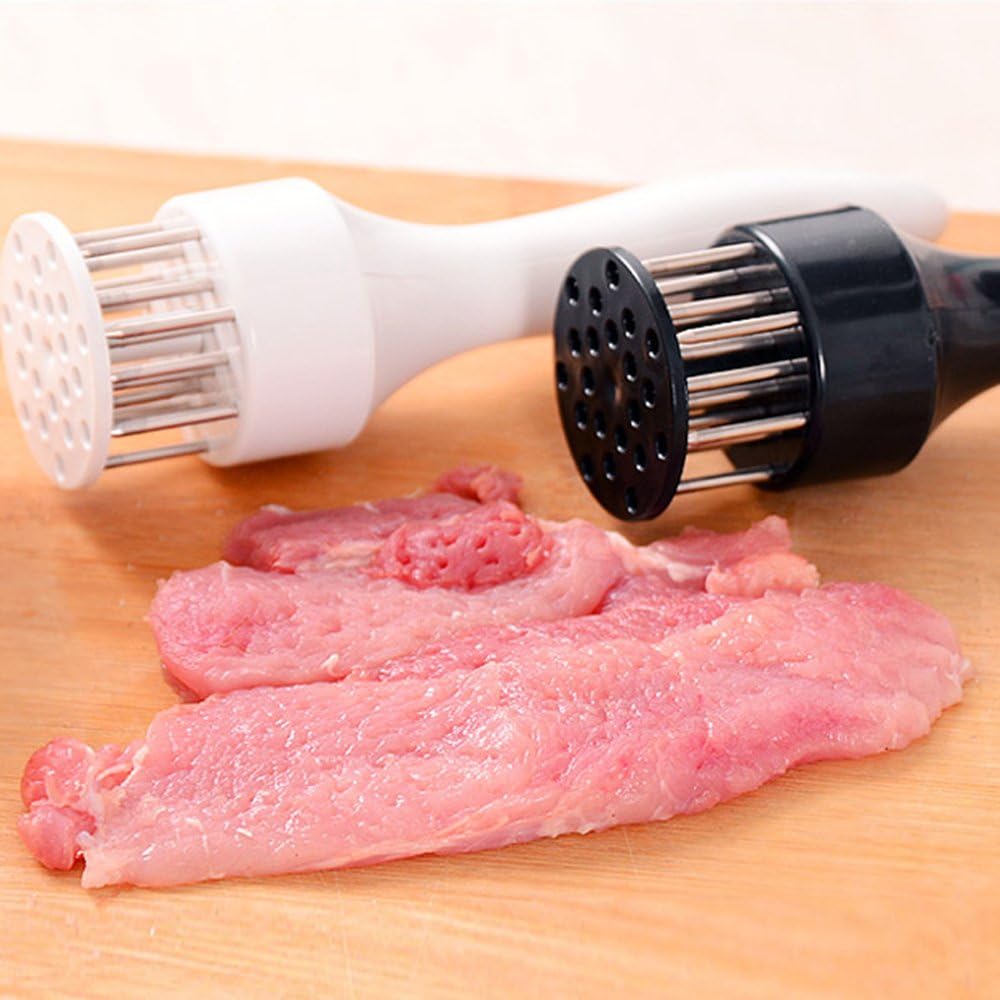 2 Pack Meat Tenderizer Tool Profession Kitchen Gadgets Jacquard Meat Tenderizers 21 Blades Stainless Steel Meat Tenderizer Needle Best For Tenderizing,BBQ,Marinade & Flavor Maximizer - Image 4