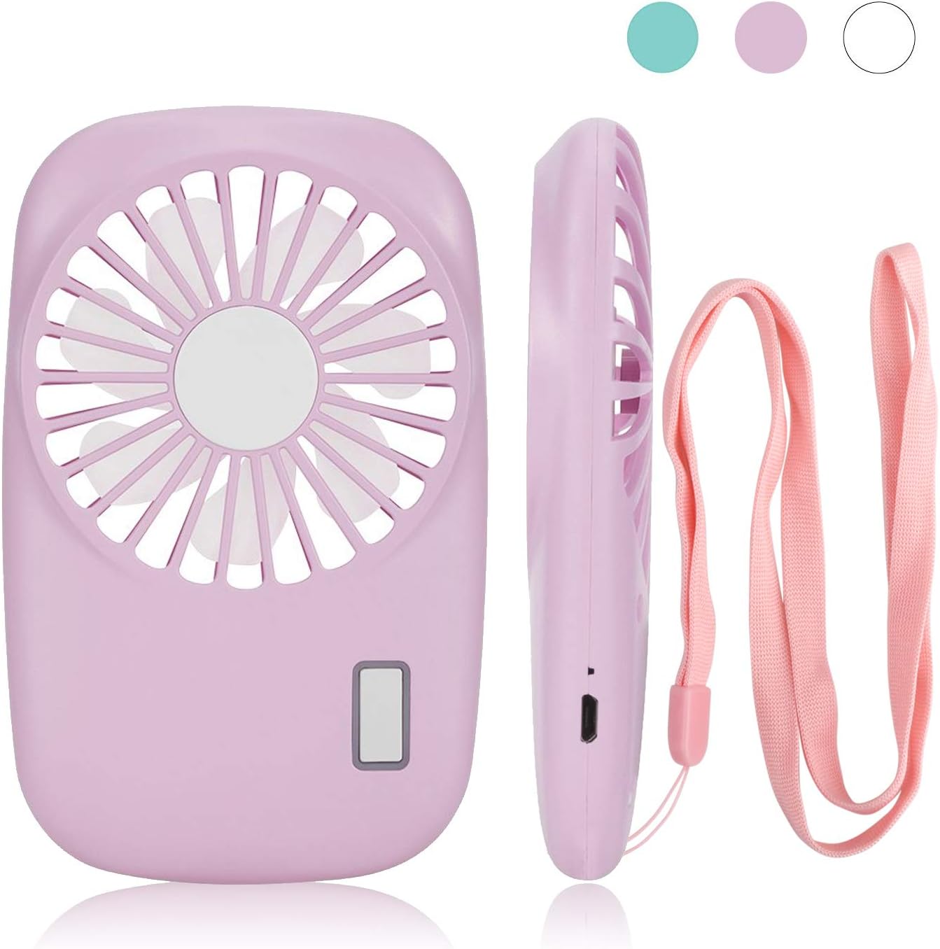 Desk Fan Battery Operated, Portable USB Rechargeable Fan, 2000mAh 180° Tilt Folding Personal Fan With Power Display, 5 Speeds Ultra Quiet Table Fan for Desktop, Home, Travel (p2) - Image 1