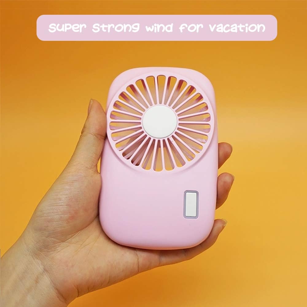 Desk Fan Battery Operated, Portable USB Rechargeable Fan, 2000mAh 180° Tilt Folding Personal Fan With Power Display, 5 Speeds Ultra Quiet Table Fan for Desktop, Home, Travel (p2) - Image 2