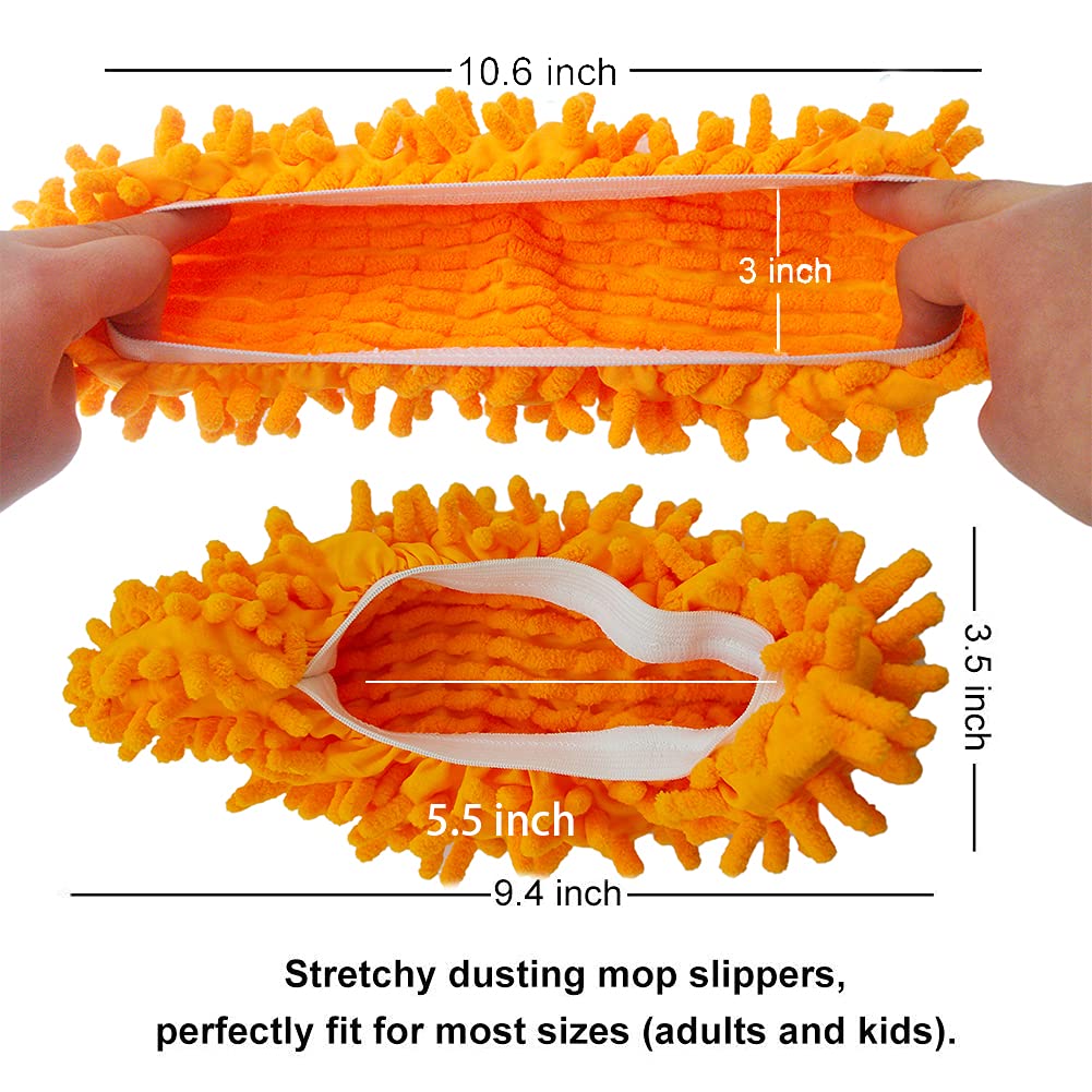 10 PCS 5 Pairs Dust Duster Mop Slippers Shoes Cover, Multi Function Washable Microfiber Foot Socks Floor Cleaning Shoes Cover for House Kitchen Office - Image 2