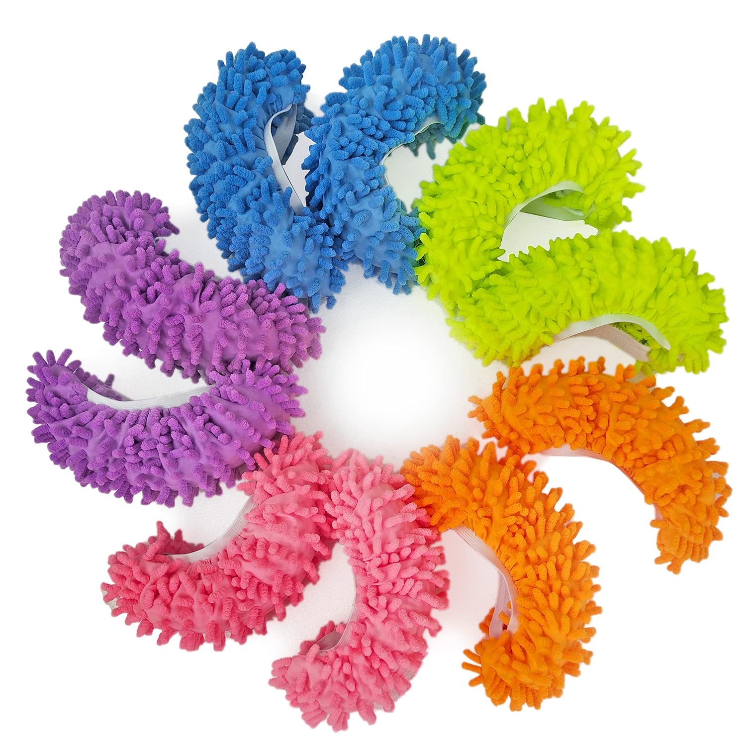 10 PCS 5 Pairs Dust Duster Mop Slippers Shoes Cover, Multi Function Washable Microfiber Foot Socks Floor Cleaning Shoes Cover for House Kitchen Office - Image 6