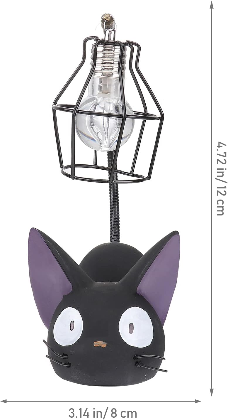 Resin Cat Design lamp Creative Night Light Table Bedside Lamps for Reading (Iron Wire Lampshade,3.1 x 4.7 x 6.7Inch) - Image 5