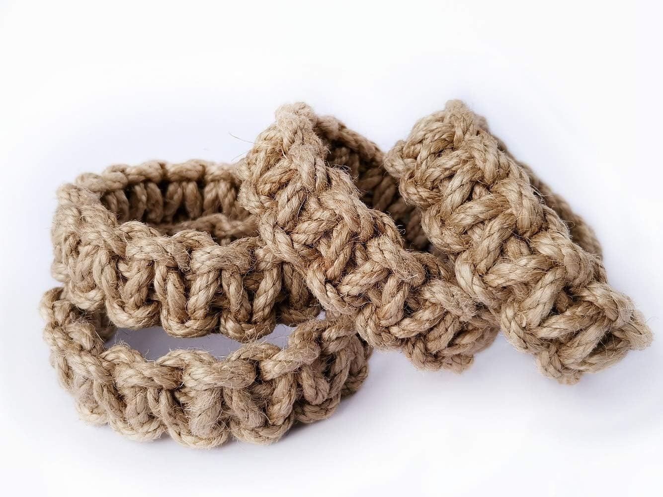 Braided Curtain Tiebacks for Drapes, Rustic Curtain holdbacks Set of 4, Handmade Curtain Ties for Sheer/Light Weight Drapes - Image 2
