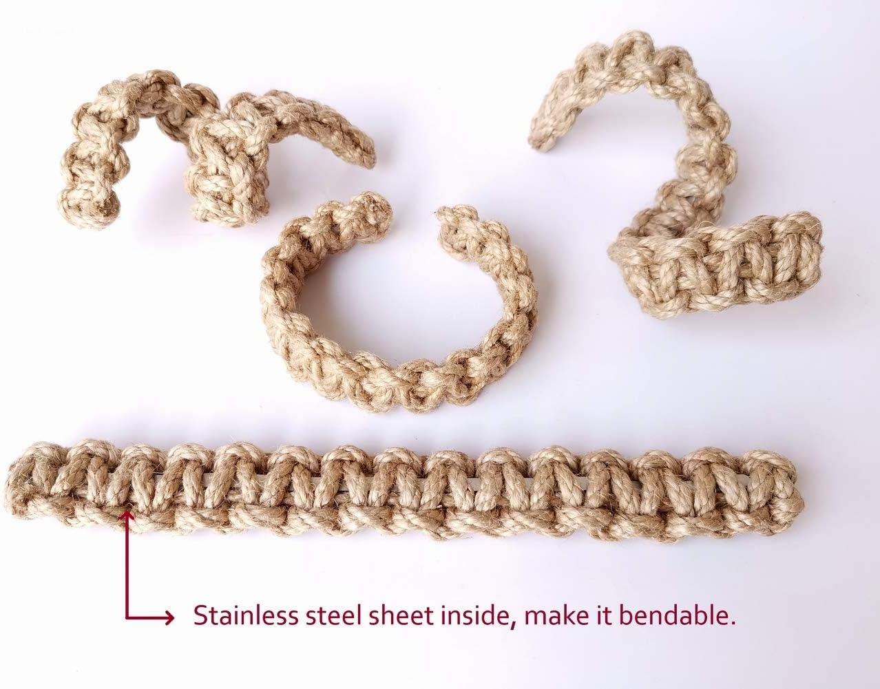 Braided Curtain Tiebacks for Drapes, Rustic Curtain holdbacks Set of 4, Handmade Curtain Ties for Sheer/Light Weight Drapes - Image 8