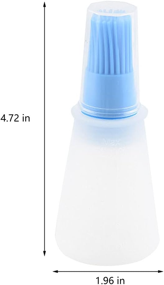 Silicone Oil bottle brush，BBQ/Pastry Basting Brushes,Silicone Cooking Grill Barbecue Baking Pastry Oil/Honey/Sauce Bottle Brush (4 PCS,blue) - Image 2