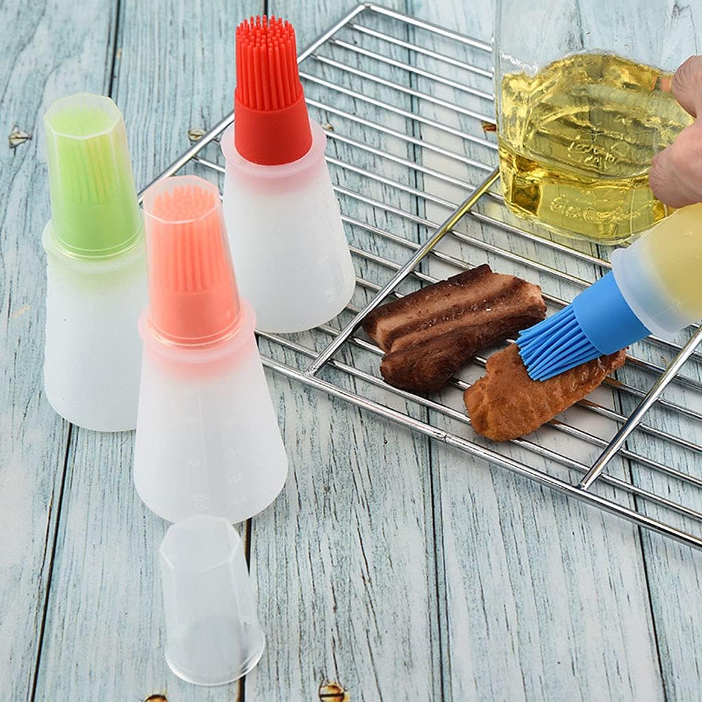 Silicone Oil bottle brush，BBQ/Pastry Basting Brushes,Silicone Cooking Grill Barbecue Baking Pastry Oil/Honey/Sauce Bottle Brush (4 PCS,blue) - Image 7