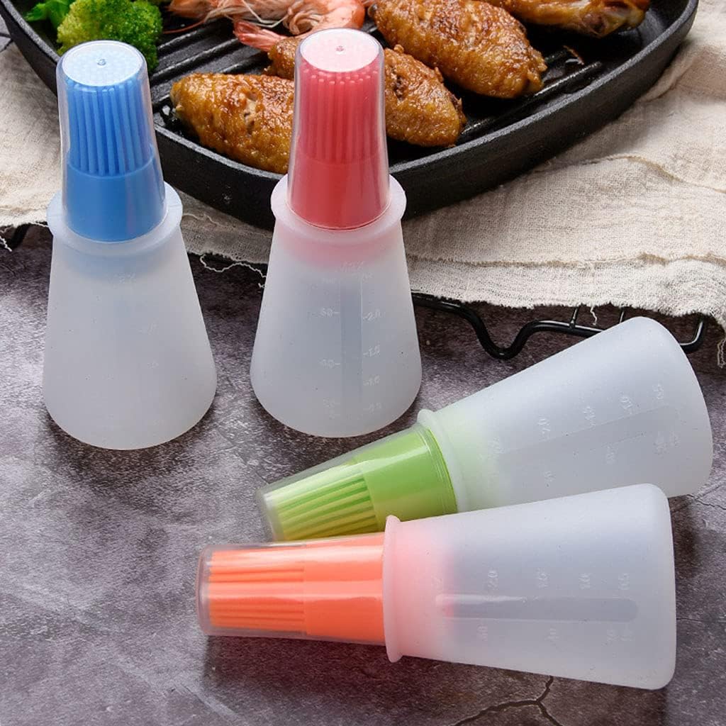 Silicone Oil bottle brush，BBQ/Pastry Basting Brushes,Silicone Cooking Grill Barbecue Baking Pastry Oil/Honey/Sauce Bottle Brush (4 PCS,blue) - Image 8