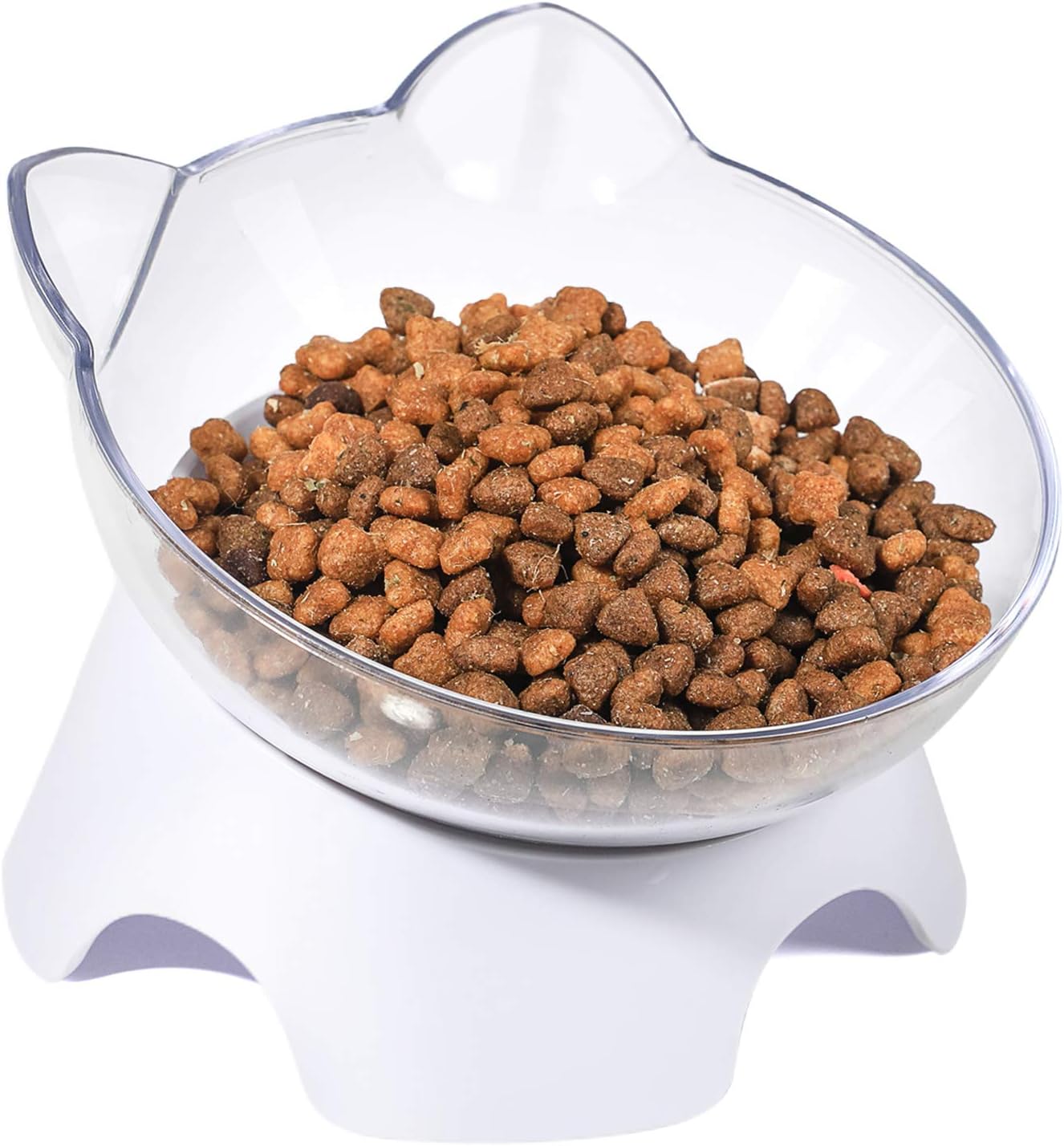 Anti Spill Tilted Cat Food Bowls, Whisker Fatigue Elevated Bowls Set for Cat and Puppy, Pet Bowl Holds About 1 Cup of Pet Food - Image 1