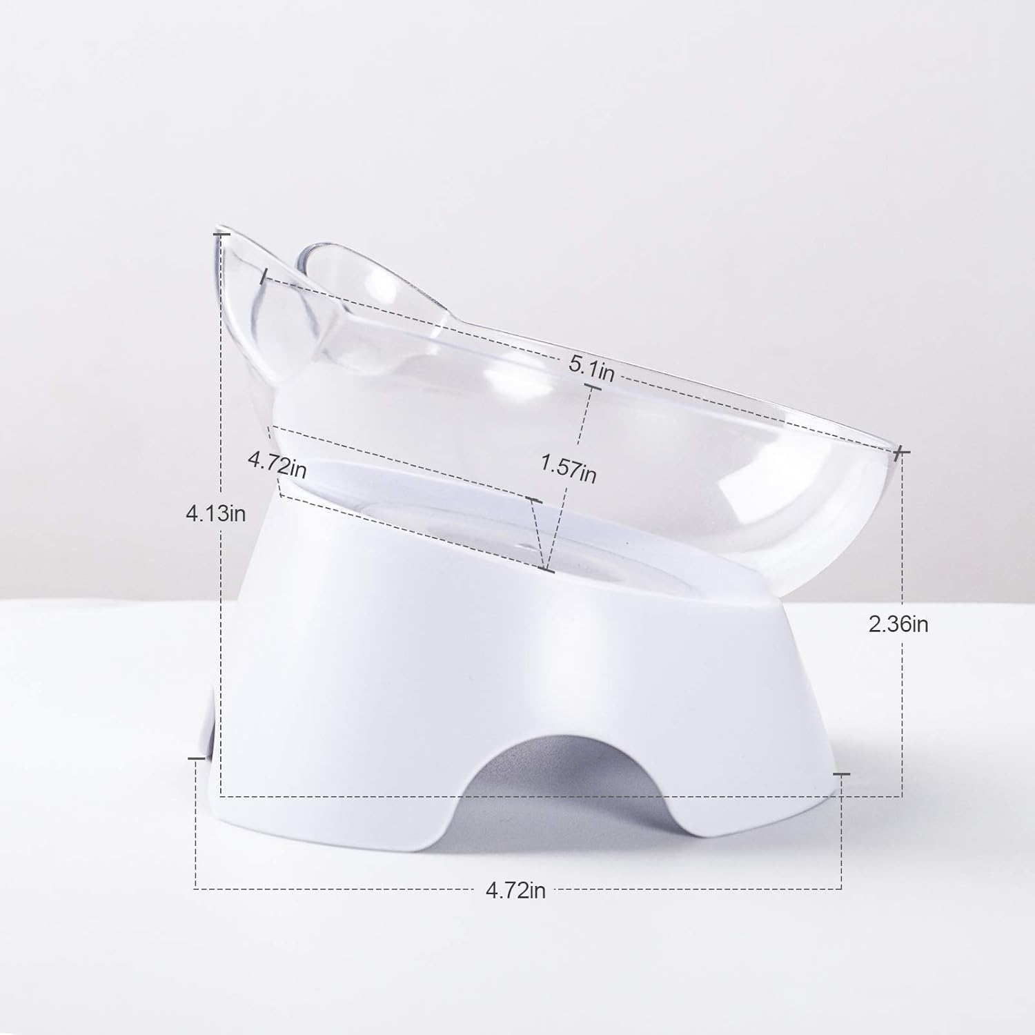 Anti Spill Tilted Cat Food Bowls, Whisker Fatigue Elevated Bowls Set for Cat and Puppy, Pet Bowl Holds About 1 Cup of Pet Food - Image 5