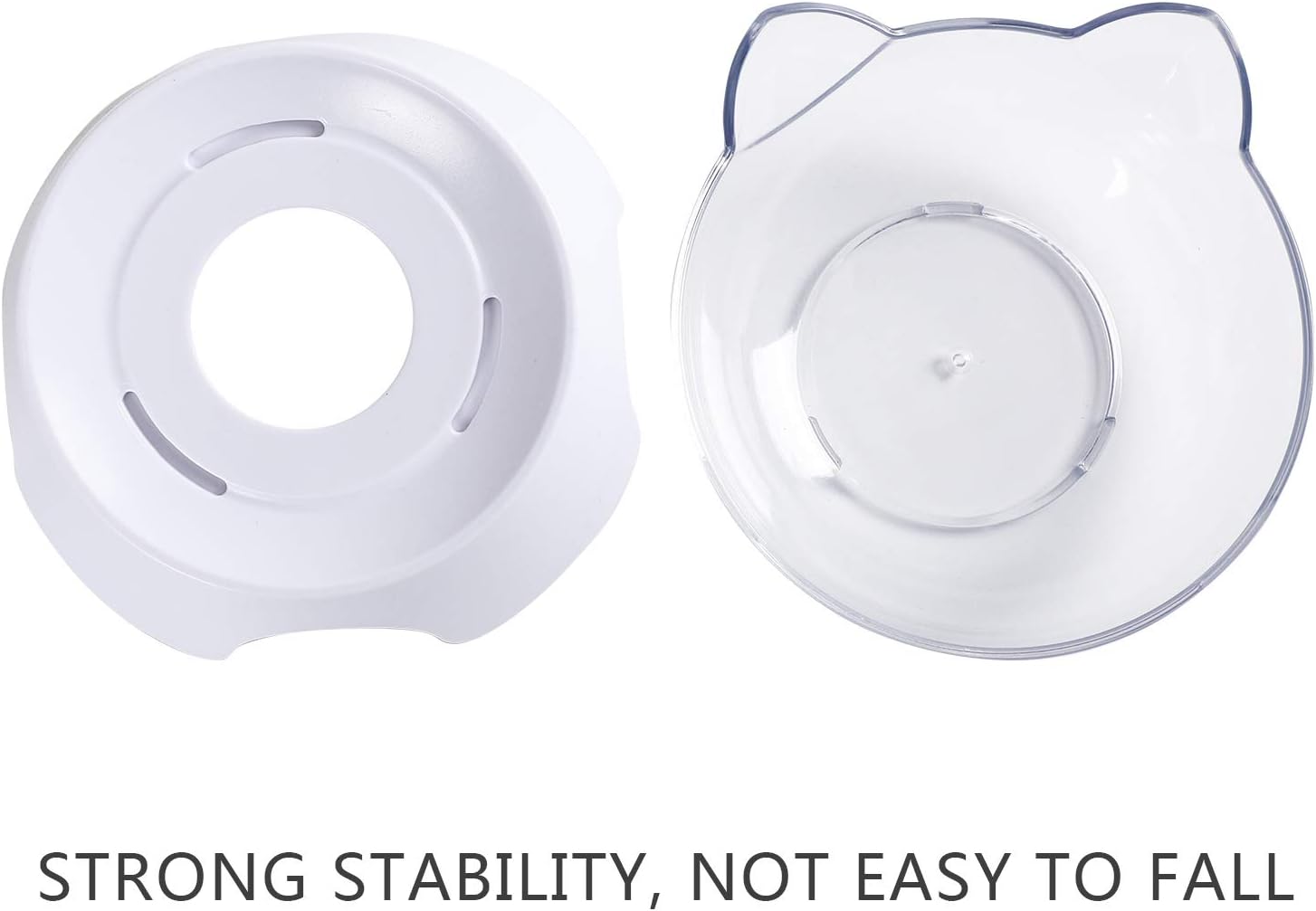 Anti Spill Tilted Cat Food Bowls, Whisker Fatigue Elevated Bowls Set for Cat and Puppy, Pet Bowl Holds About 1 Cup of Pet Food - Image 7