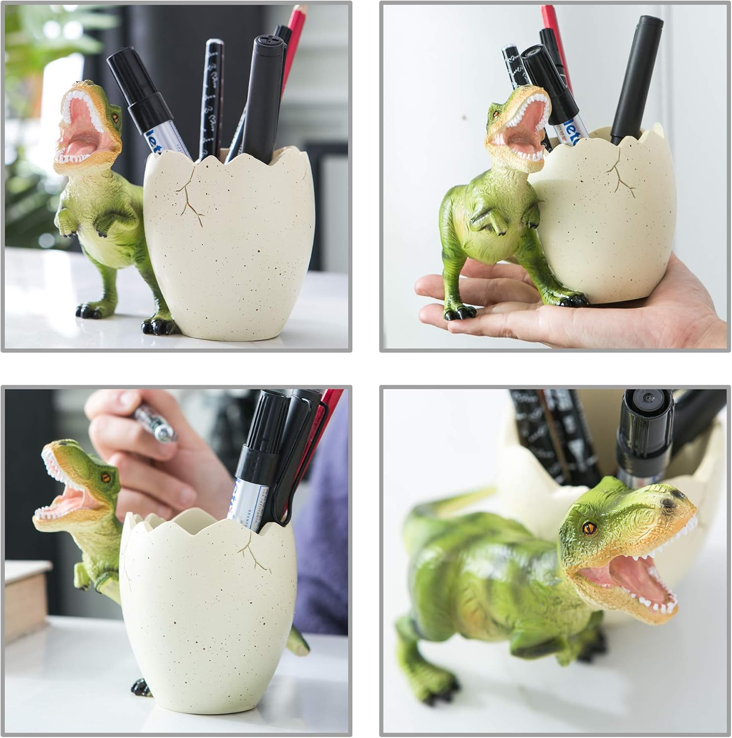 Dinosaur Pen Holder for Desk, Pencil Holder, Cute Fashion Desk Organizers and Accessories, Office Supplies Idea Gift for Women and Kids - Image 4