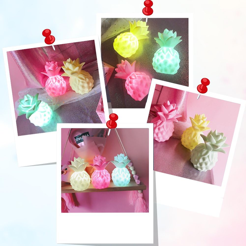 Pineapple Night Lights LED Pineapple Lamp Pineapple Gifts for Girls Teens Pineapple Decor Pineapple Lights Pineapple Decorations for Home Party Living Room Bedroom Valentine's Gifts 3 Pack - Image 6