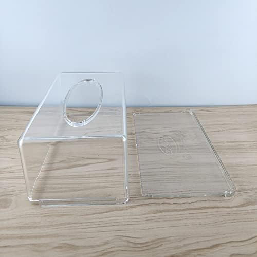 Facial Tissue Box Cover Holder- Rectangle Organizer for Bathroom Vanity, Countertops, Tables, Clear Acrylic - Image 3