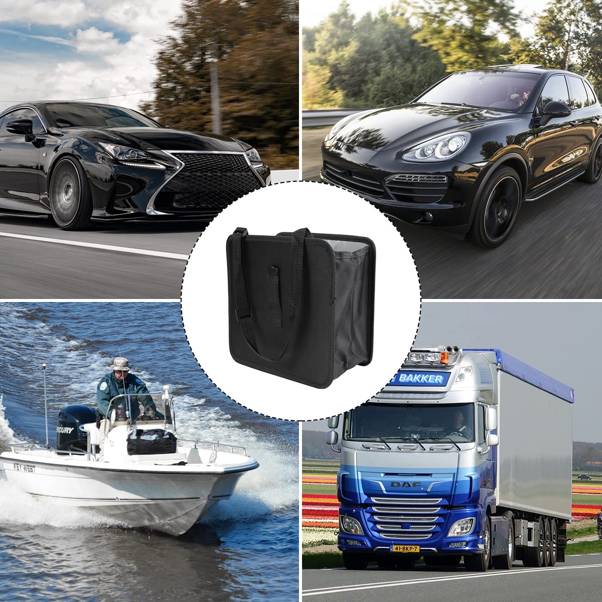 Foldable Car Trash Can, 1.85 Gallons Hanging Waterproof Leakproof Trash Can Storage Bag for Car with Large Capacity, Car Interior Accessories (Black, Small) - Image 6