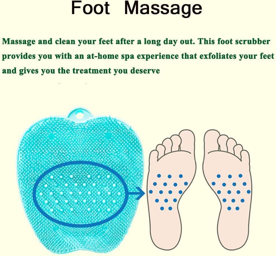 Foot Shower Massager Scrubber with Non Slip Suction Cups, Feet Exfoliation Cleaner Mat for Foot Massage Clean Improve Circulation Reduce Pain - Image 4