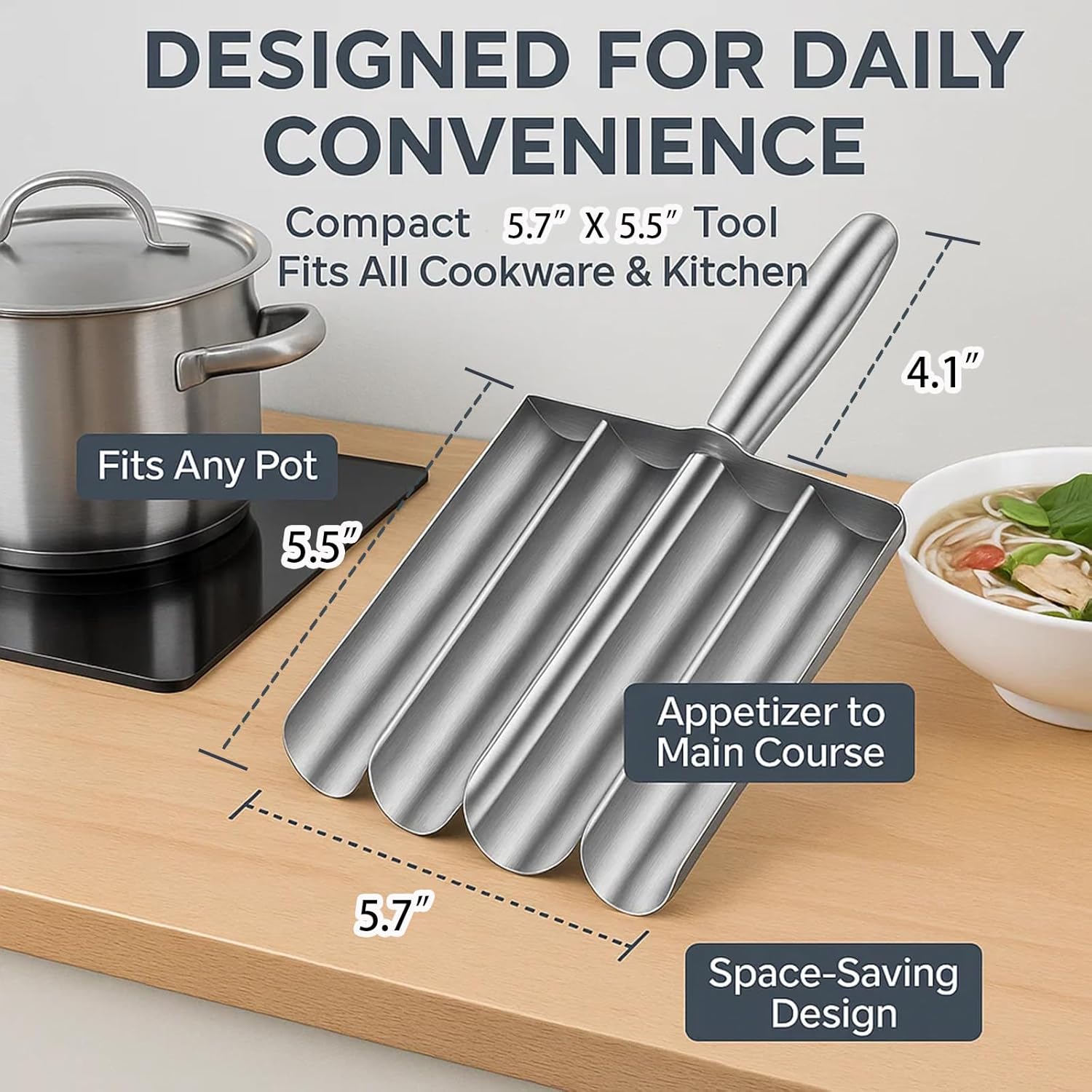 Meatball Maker Tool, 304 Stainless Steel Kitchen Manual Non Stick Meatball Maker, Portable Meatball Spoon Ball Maker Kitchen Restaurant Must Have Meatball Making Set，Home Cooking Tools (4-channel) - Image 2