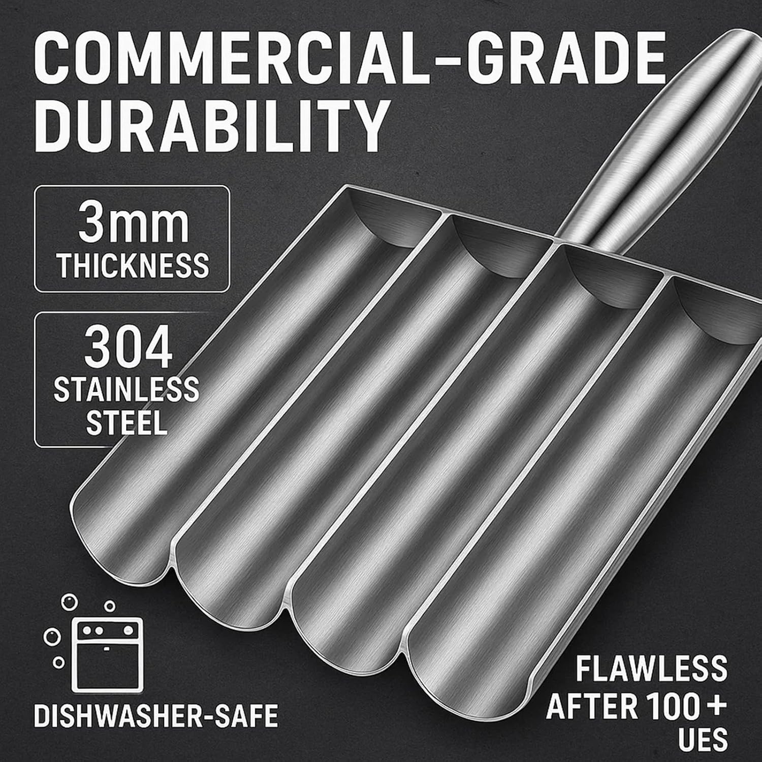 Meatball Maker Tool, 304 Stainless Steel Kitchen Manual Non Stick Meatball Maker, Portable Meatball Spoon Ball Maker Kitchen Restaurant Must Have Meatball Making Set，Home Cooking Tools (4-channel) - Image 5
