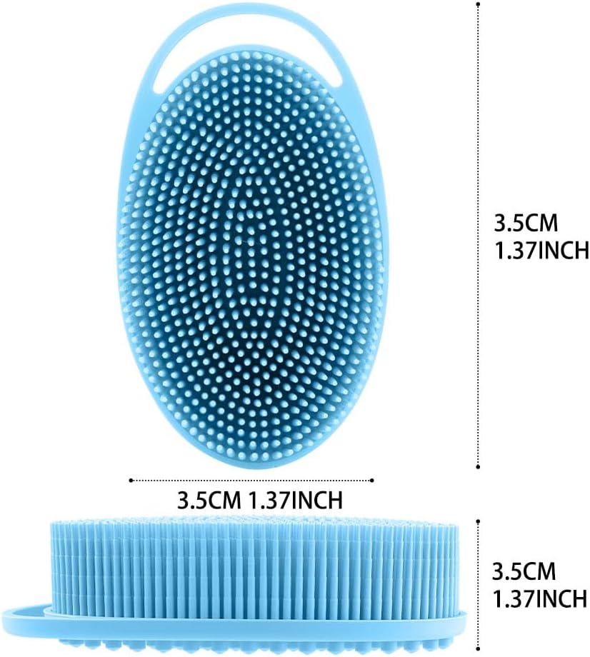 Silicone Body Scrubber, Set of 3 Soft, Exfoliating, Blood Circulation, Cleansing, Softening, All Skin Types, Manual, SKIN_CLEANING_BRUSH - Image 5