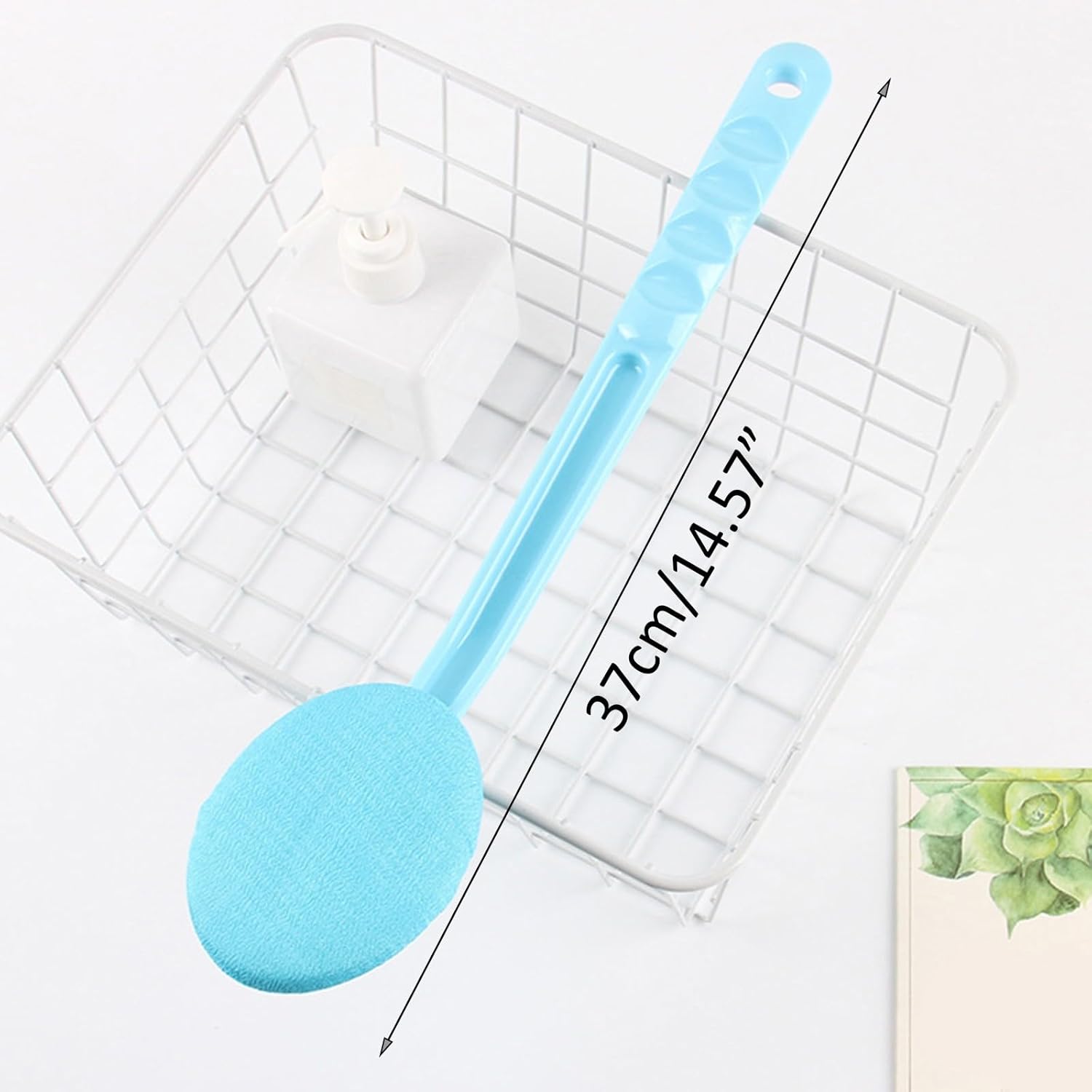 2 Pack 15 Inch Easy Lotion Applicator, Back Rubs Massager Bath Brush, Extra Long Handle, Easily Self Apply Lotions, Great for Body Care - Image 2