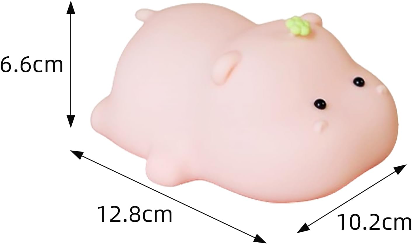Silicone Night Light, Kids Night Light, Cute Hippo Design, Rechargeable, Pink - Image 8