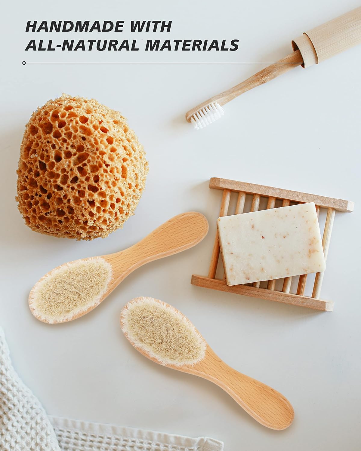 Baby Hair Brush, 2 Pcs Baby Hair Brush with Wooden Handle, Natural Soft Goat Bristles Cradle Cap Brush for Newborns & Toddlers - Image 7