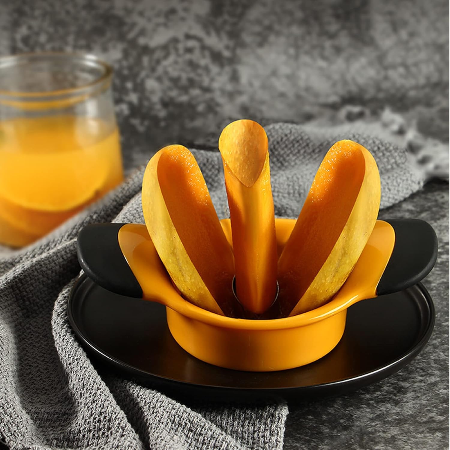 Sturdy Mango Slicer, Pit Remover Tool, Mango Splitter, Fruit Slicer Cutter Pitter, Mango Divider with Ergonomic Rubber Grip Handle, Easy Remove Pit and Divide - Image 2