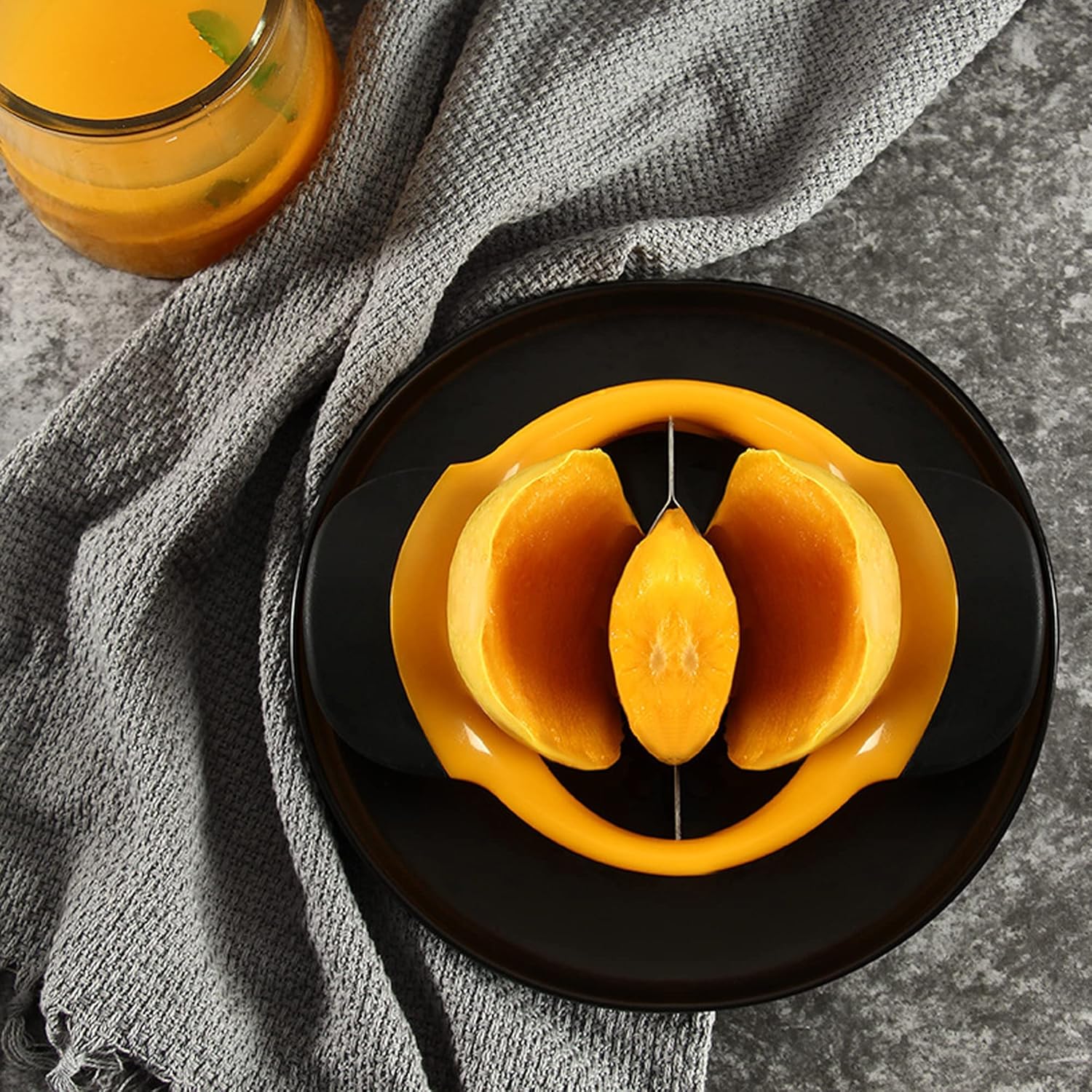 Sturdy Mango Slicer, Pit Remover Tool, Mango Splitter, Fruit Slicer Cutter Pitter, Mango Divider with Ergonomic Rubber Grip Handle, Easy Remove Pit and Divide - Image 3