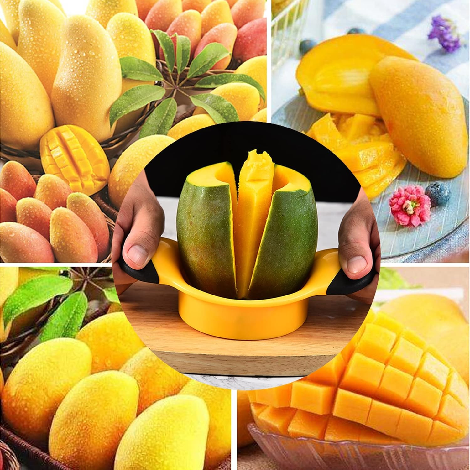 Sturdy Mango Slicer, Pit Remover Tool, Mango Splitter, Fruit Slicer Cutter Pitter, Mango Divider with Ergonomic Rubber Grip Handle, Easy Remove Pit and Divide - Image 7